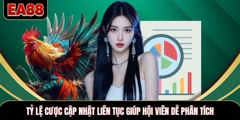 Tỷ lệ cược cập nhật liên tục giúp hội viên dễ phân tích